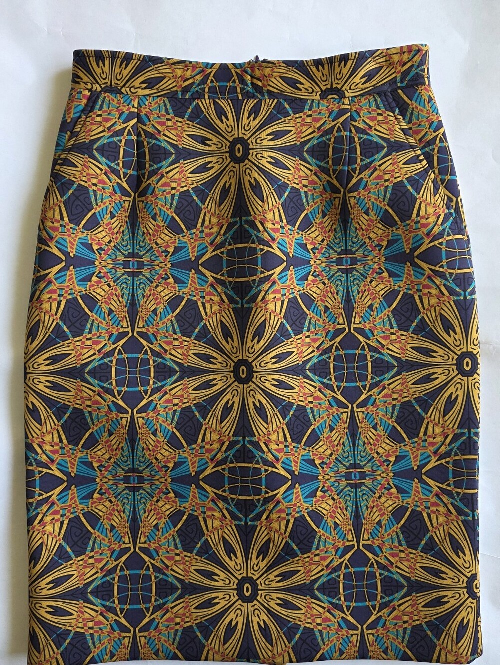 M Missoni Art Deco Geometric Print Pencil Skirt Size 40 (US 4/6)